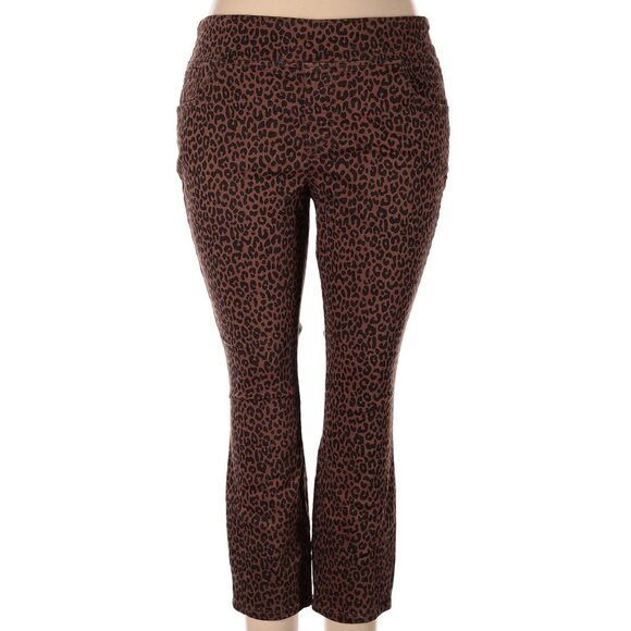 (5 for $25) belle Kim Gravel Pull On Jeggings in Animal Print Size 10 - Picture 1 of 8